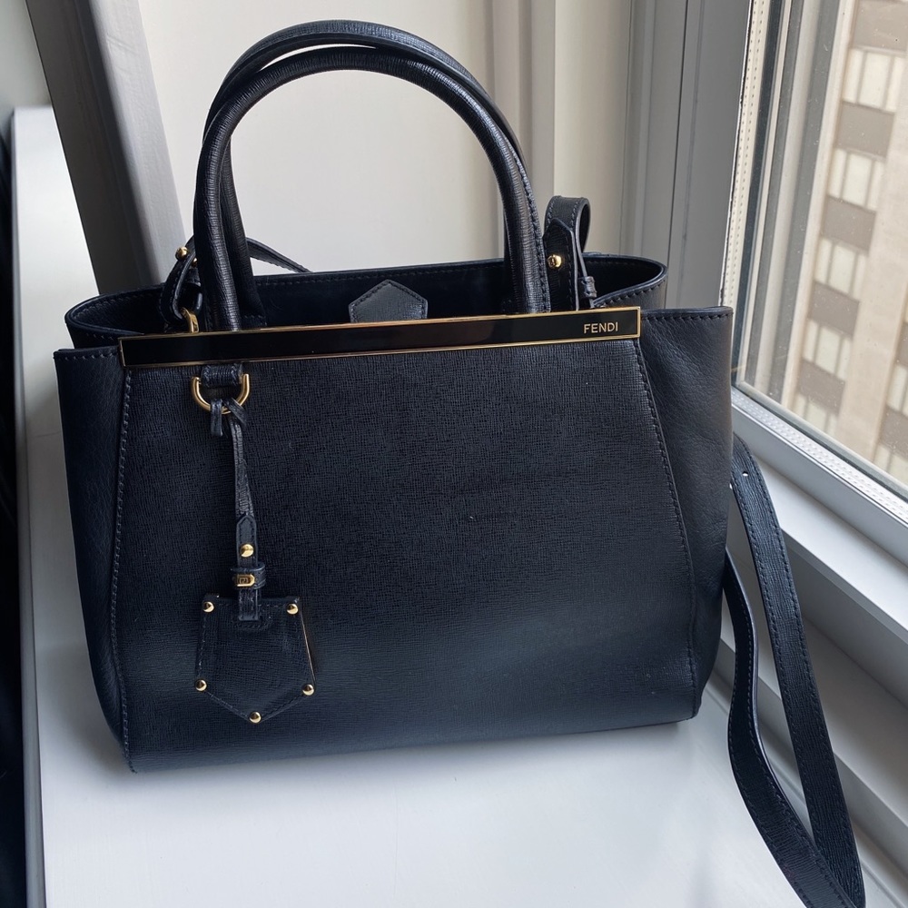 FENDI brand authentic black purse